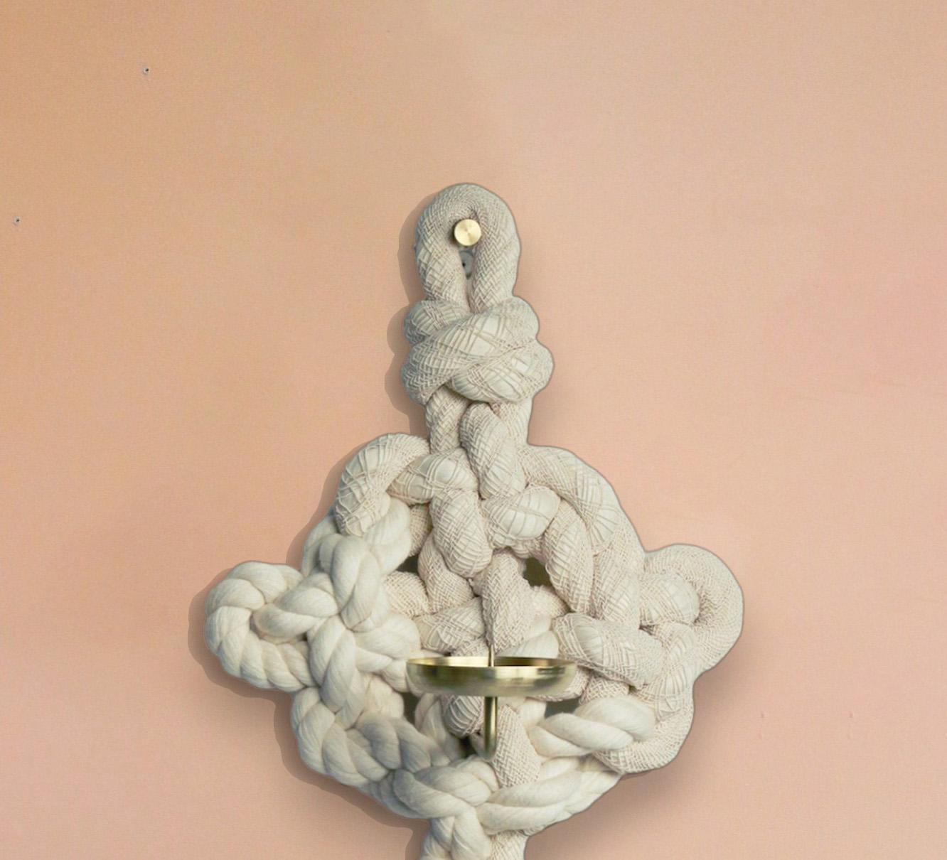 Minimalist Maeduep: An aubergine #2. Candle sconce / Backflow Incense For Sale
