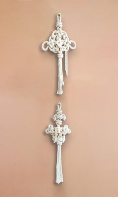 Maeduep ; Une aubergine et une Cicada. Bougeoir / brûleur d'encens Backflow