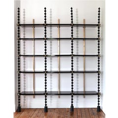MAELSTRÖM Libreria modulare in bronzo e acciaio di Antoine Vignault, 2019