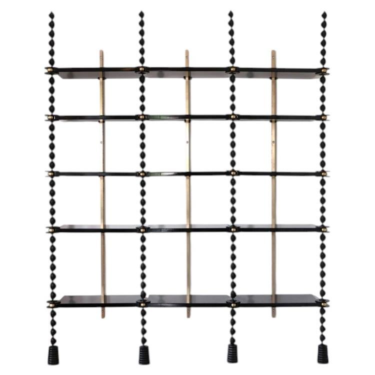 MAELSTRÖM Bronze and steel modular bookshelf by Antoine Vignault, 2019 For Sale
