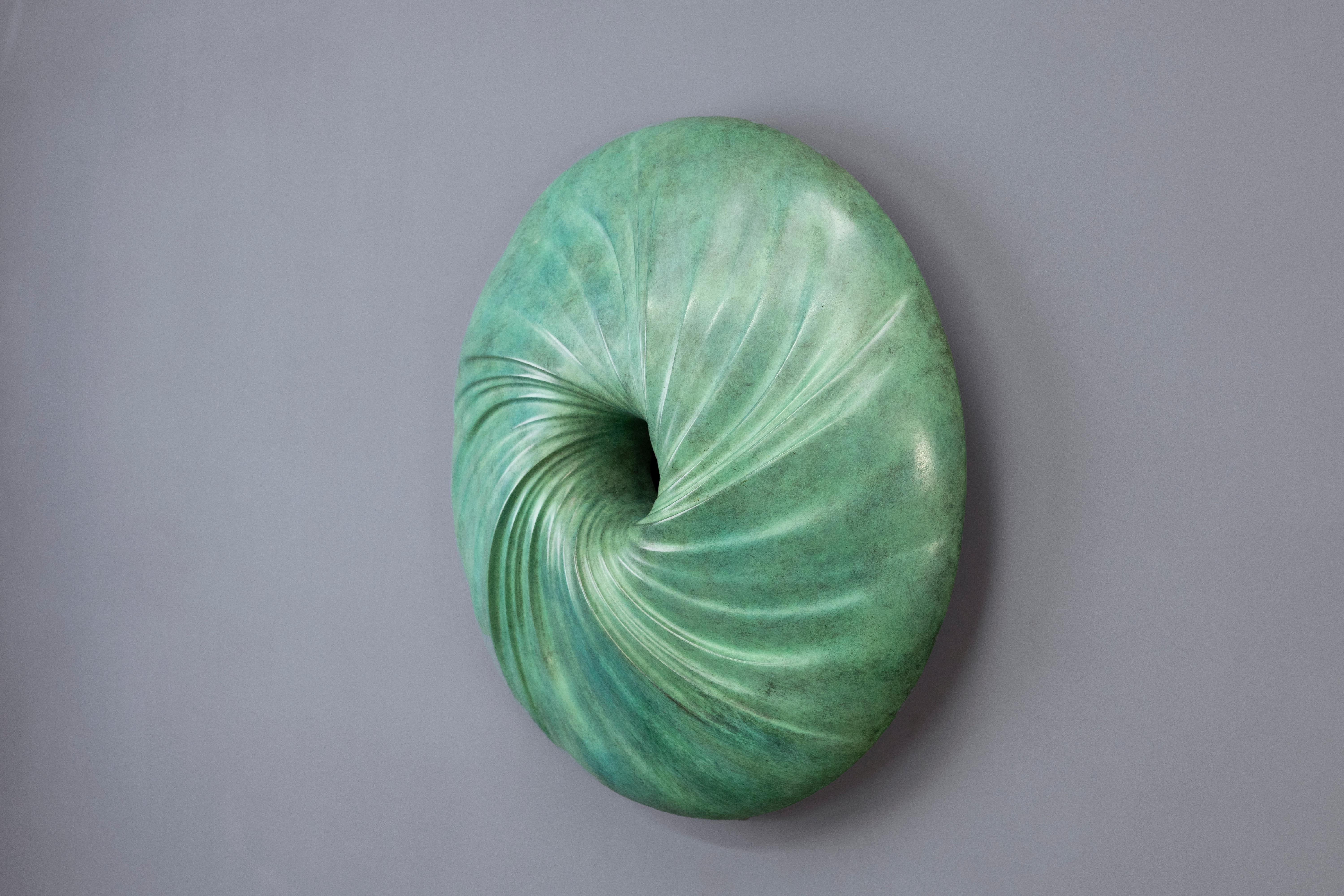 Modern Maelstrom limited edition contemporary bronze sculpture by artist, David Tragen For Sale
