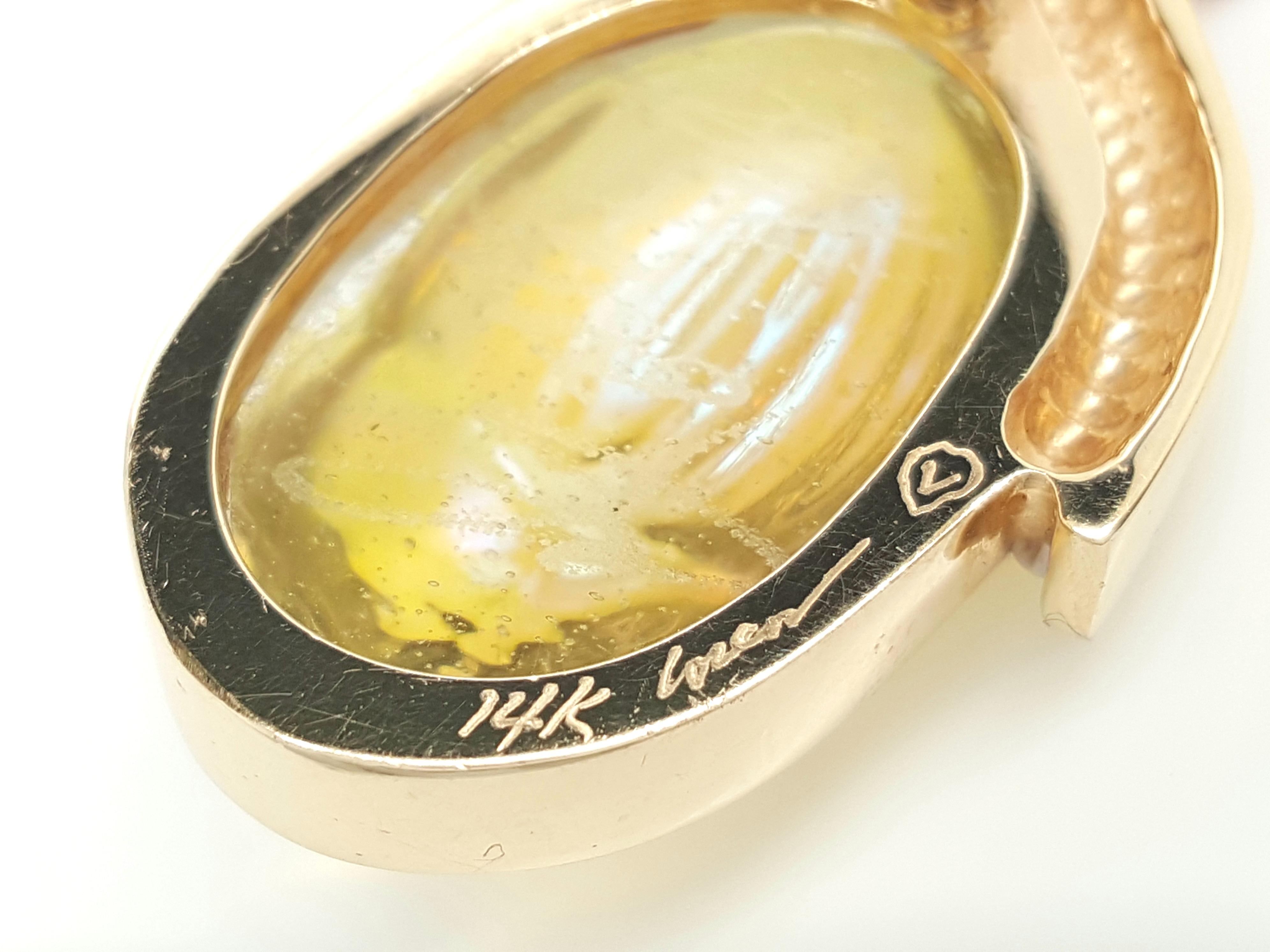 Maerk Loren 14 Karat Yellow Gold Pink Tourmaline and Diamond Brooch Pin In Good Condition For Sale In Addison, TX