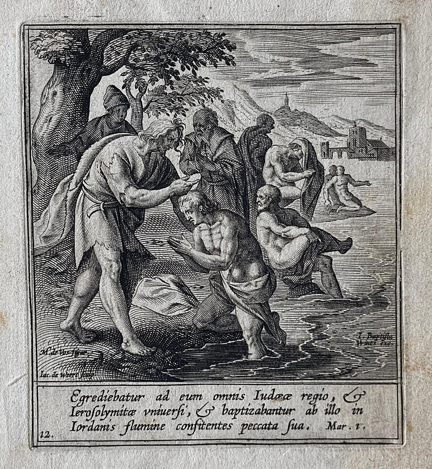 De Vos, Baptista Vrints, Baptismus, Kupferstich