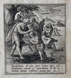 Maerten De Vos, Baptista Vrints, Christ Baptism, Engraving, Old Master
