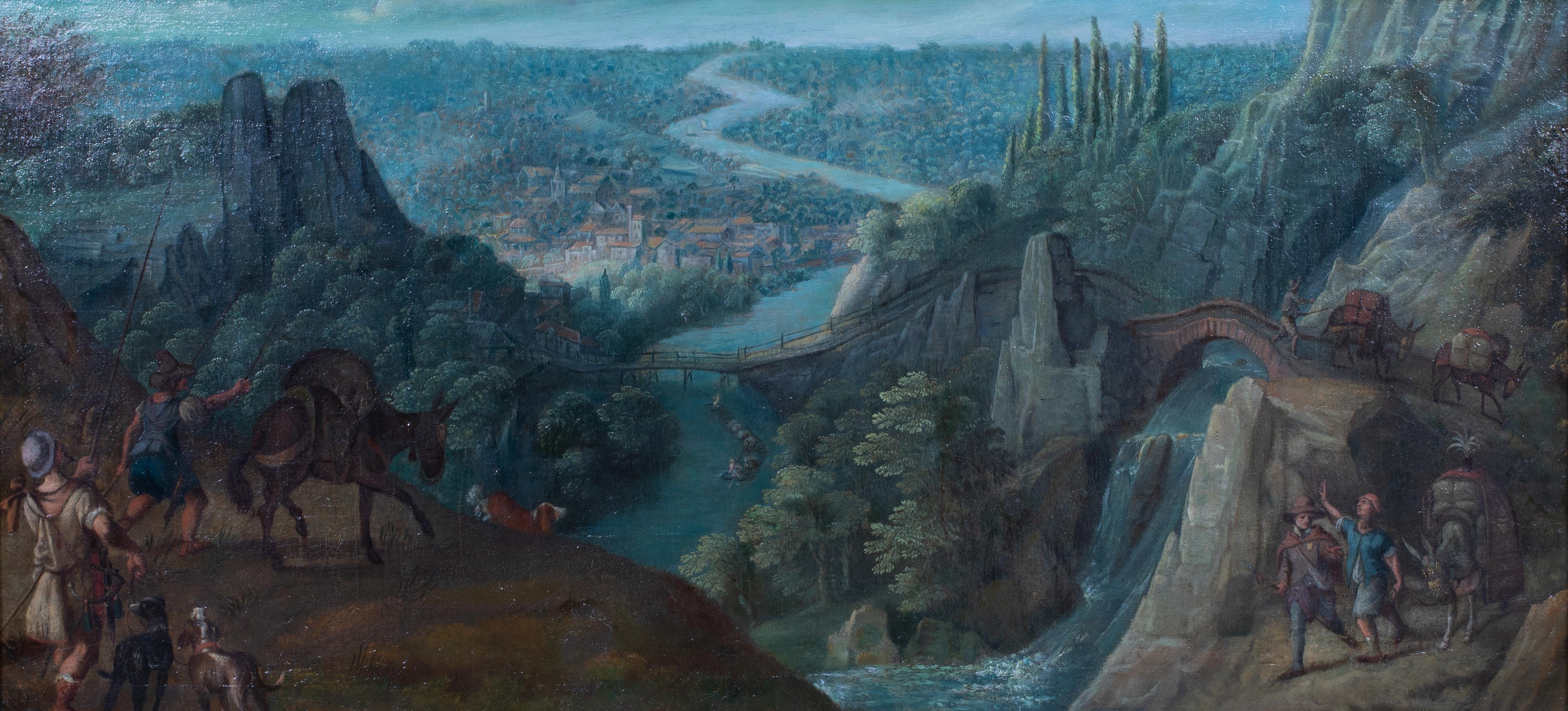 Travellers In A Mountain River Landscape, 17th Century 