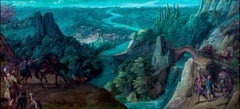 Travellers In A Mountain River Landscape, 17th Century Studio Maerten RYCKAERT