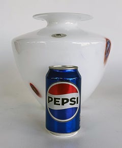 Vase en verre soufflé à la bouche Maestri Vetrai, Italie avec Labels