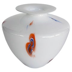 Vase en verre soufflé à la bouche Maestri Vetrai, Italie avec Labels