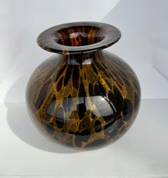 Maestri Vetrai Tortoiseshell Pattern Murano Glass Vase