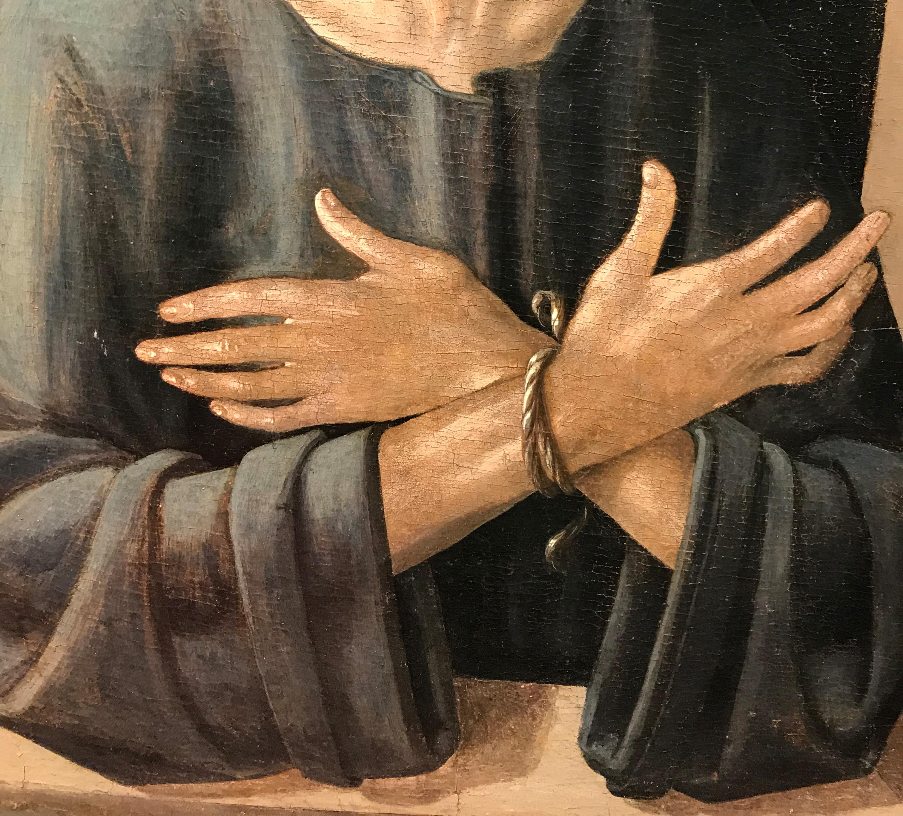 XV secolo Dal Maestro della Pala Sforzesca Ecce Homo Tempera su pannello in vendita 8