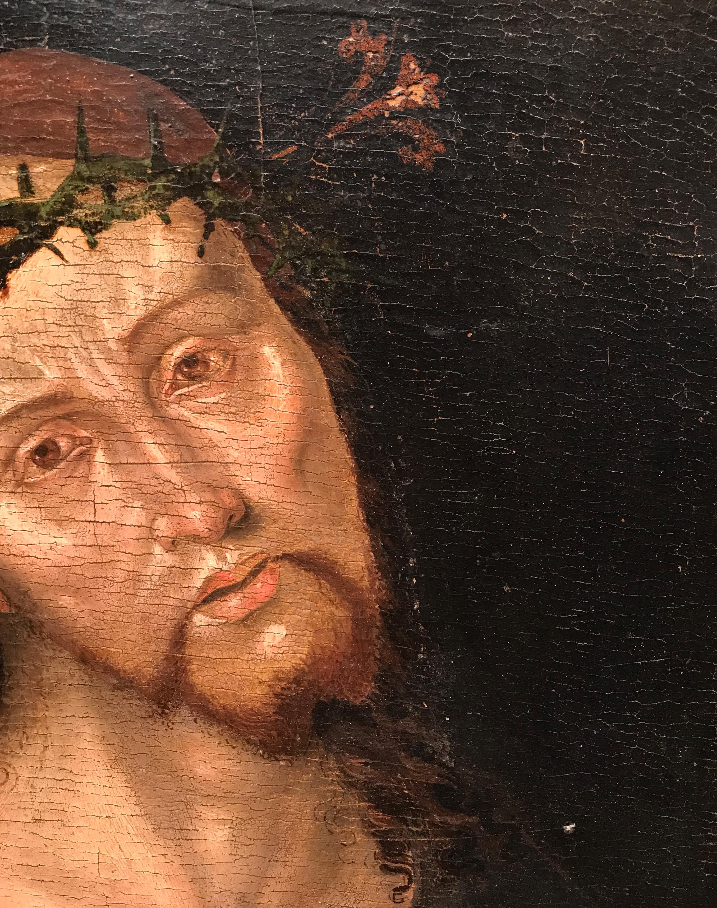 XV secolo Dal Maestro della Pala Sforzesca Ecce Homo Tempera su pannello in vendita 5