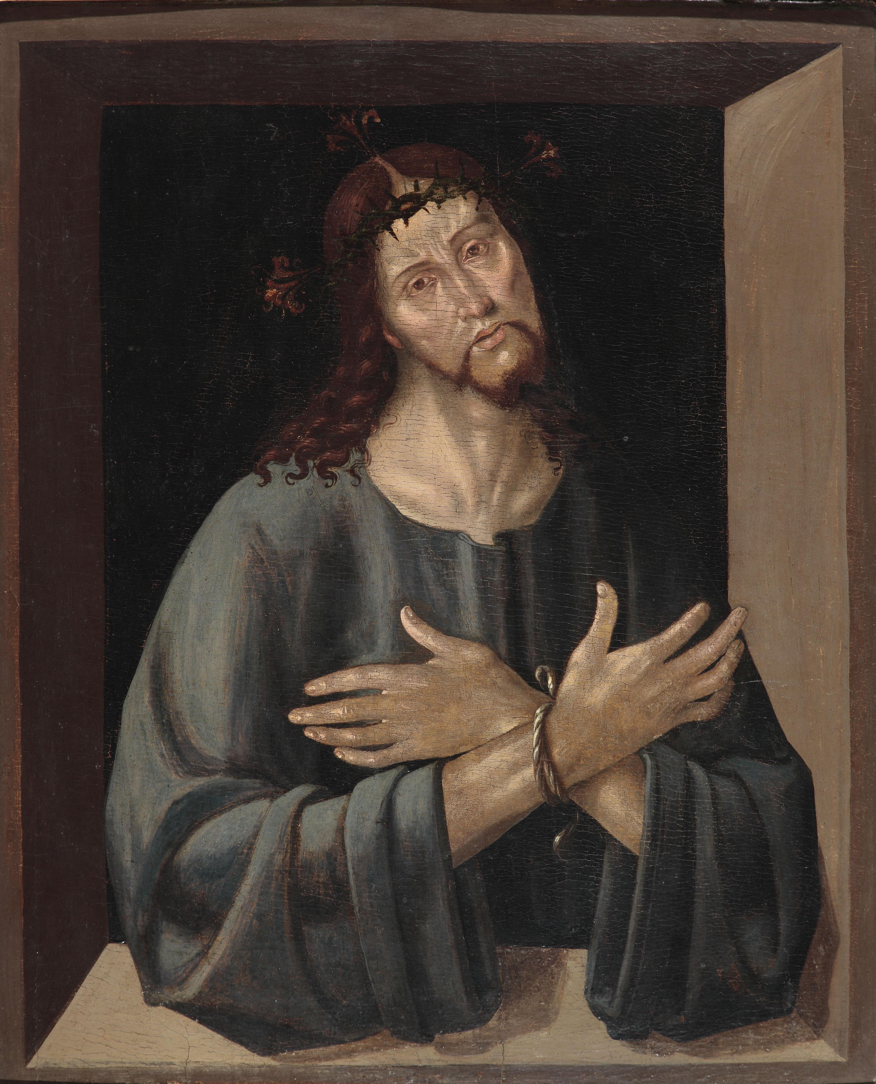XV secolo Dal Maestro della Pala Sforzesca Ecce Homo Tempera su pannello