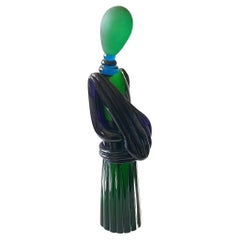 Grande sculpture en verre d'art soufflé à la main de Murano signée Maestro Renato Anatra 