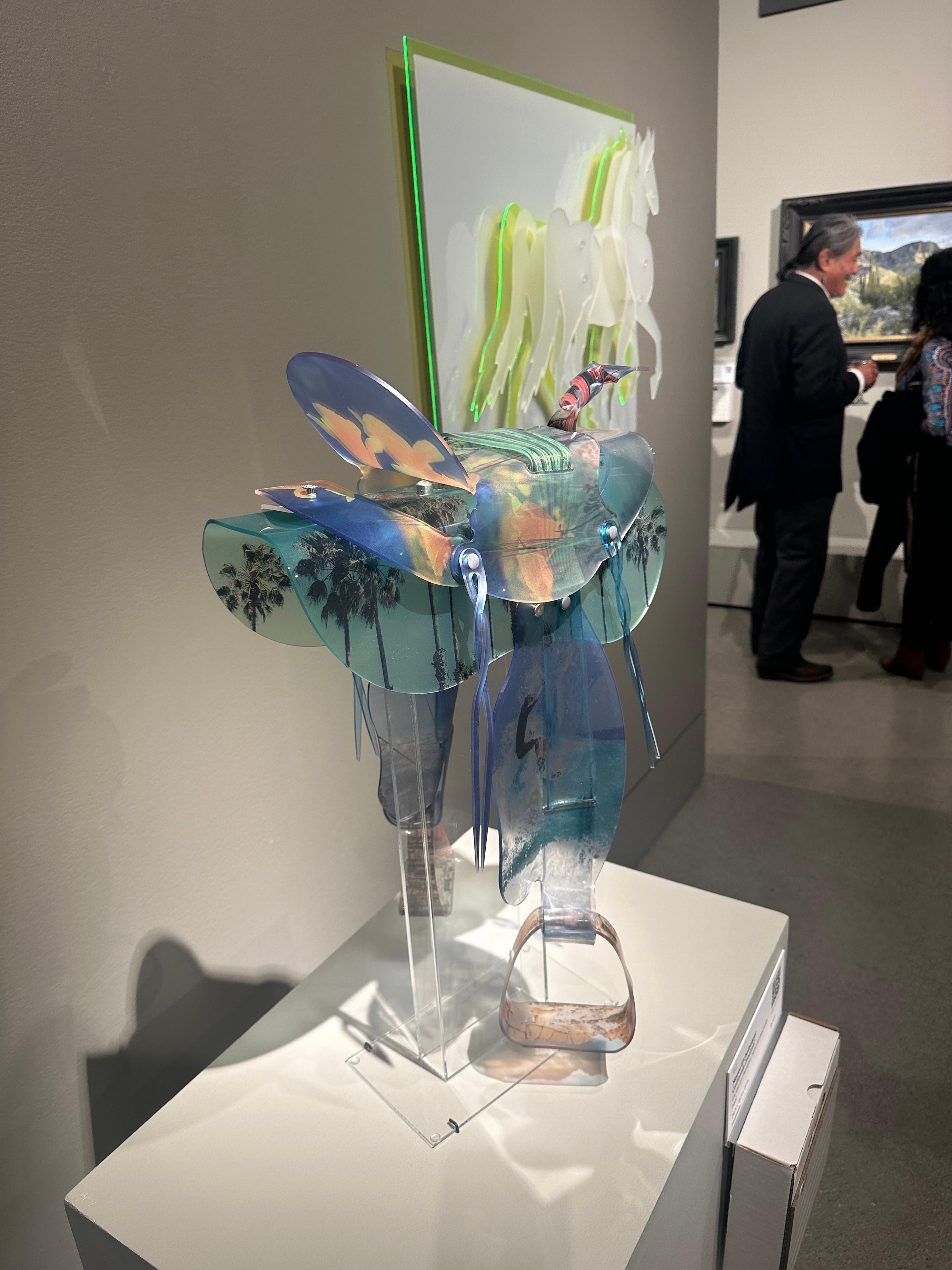 Maeve Eichelberger is a Colorado native, capturing both urban and rural lifestyles in her artwork. Passionate about collage, Maeve specializes in a new form of 3 dimensional collage. Using Plexiglass as a material for its modern, durable and