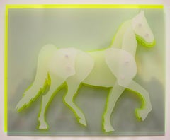 "Electric Pony 1" -  frosted and fluorescent acrylic