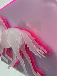 „Electric Pony 2“ –  mattiertes und fluoreszierendes Acryl
