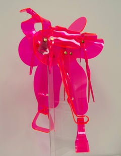 "Hot Mess" -  fluorescent acrylic  hand formed 