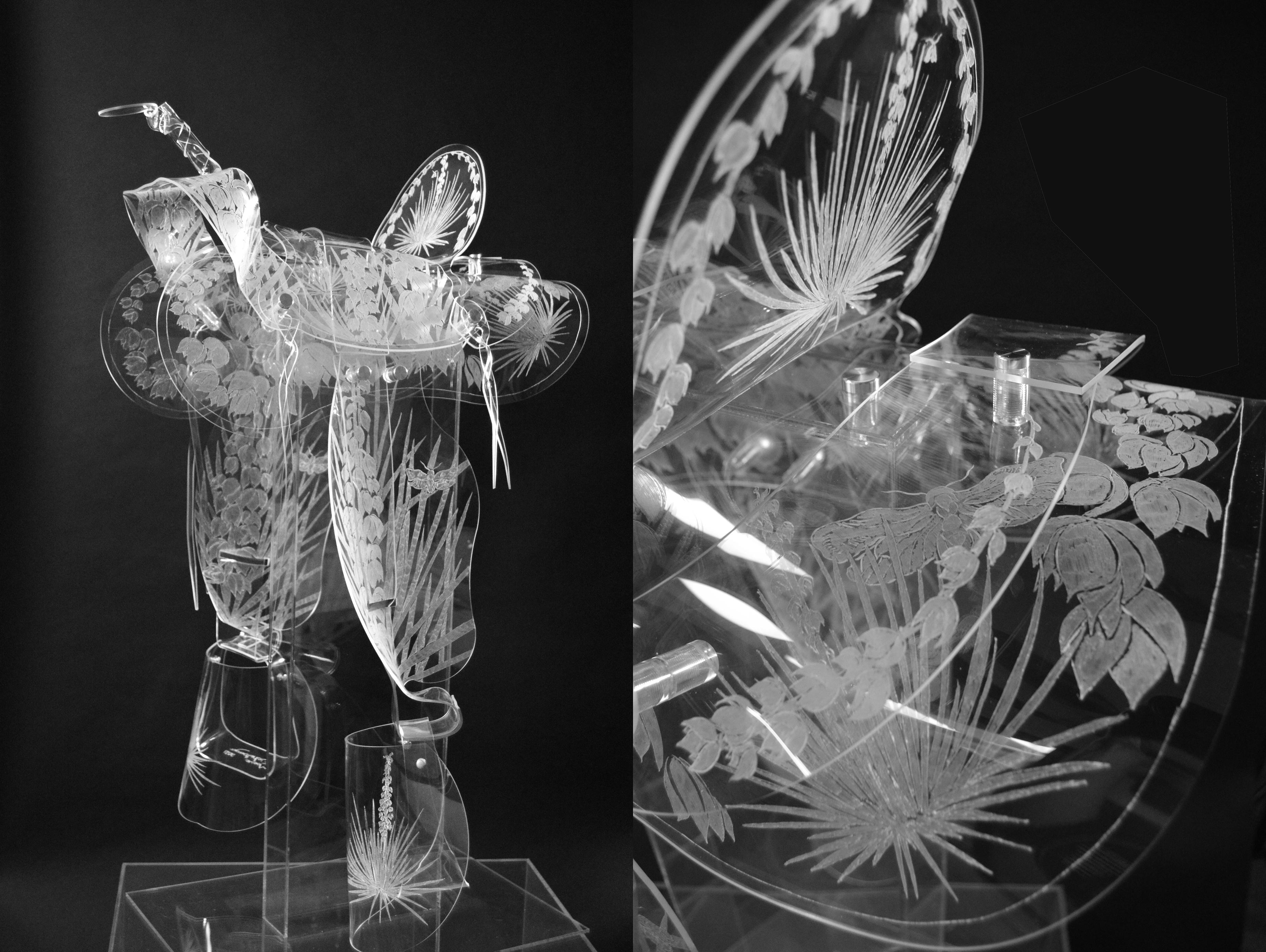 Maeve Eichelberger es natural de Colorado y plasma en sus obras estilos de vida urbanos y rurales. Apasionada del collage, Maeve se especializa en una nueva forma de collage tridimensional. Utiliza el plexiglás como material por sus cualidades