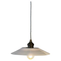 Mafa Porcelain Ceiling Lamp with Silk Wire and Brass, Translucid White Pearly