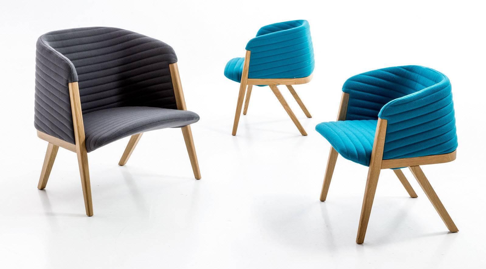 Italian Mafalda Armchair by Patricia Urquiola for Moroso in Oak with Leather or Fabric For Sale