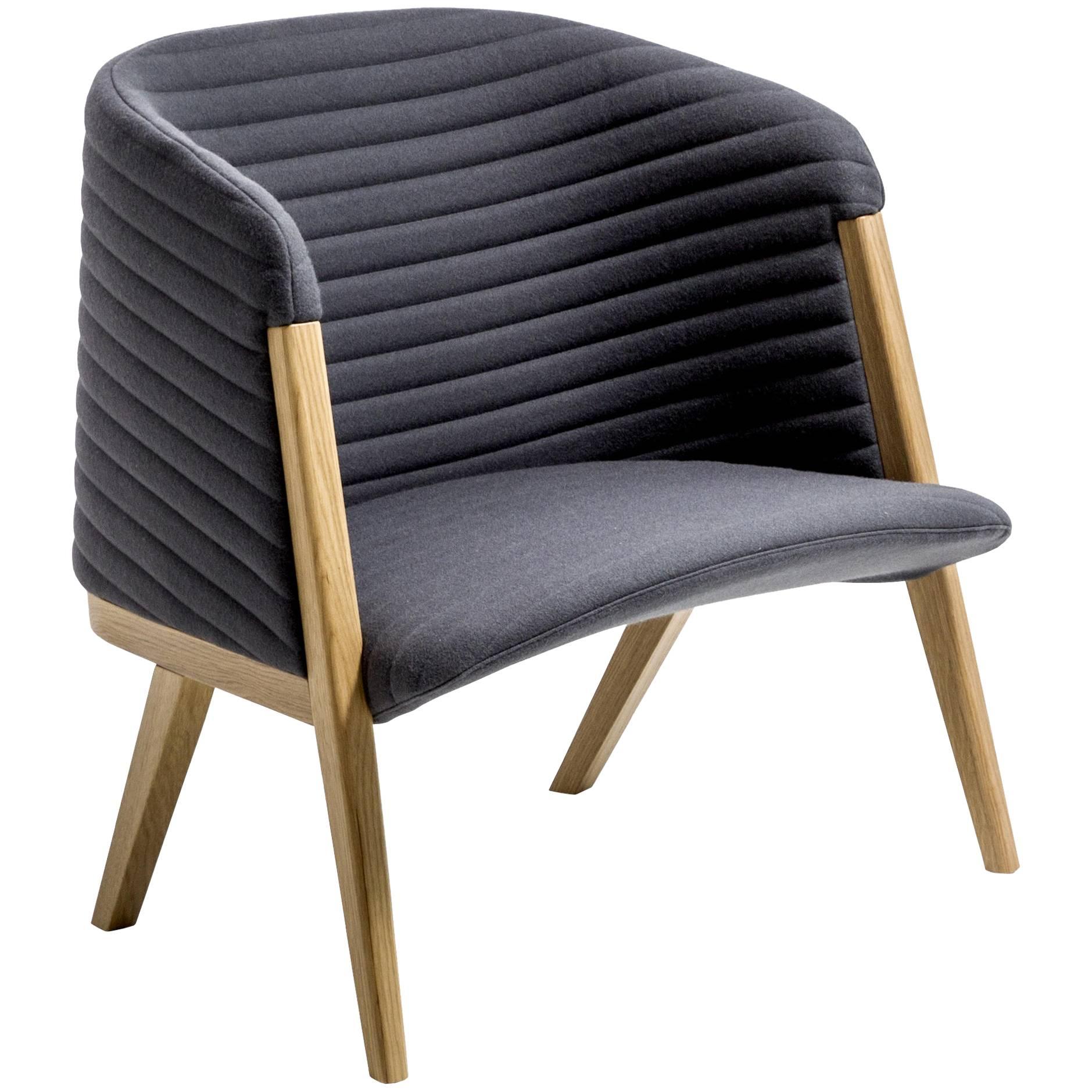 Mafalda Armchair by Patricia Urquiola for Moroso in Oak with Leather or Fabric For Sale