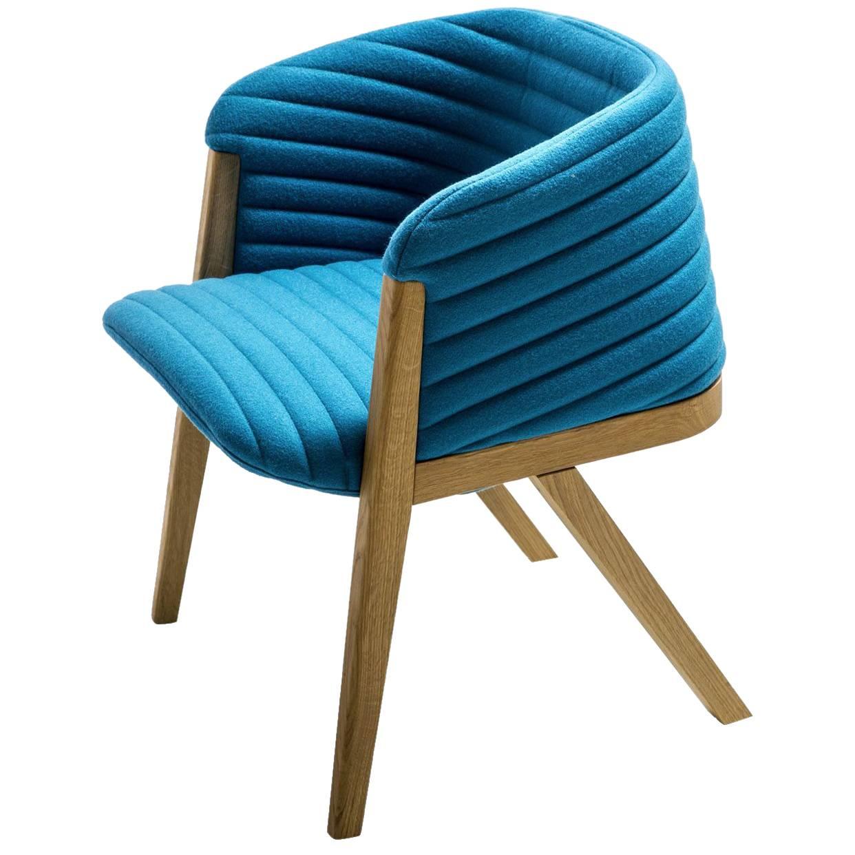 Mafalda Dining Chair, Patricia Urquiola for Moroso in Oak with Leather or Fabric For Sale