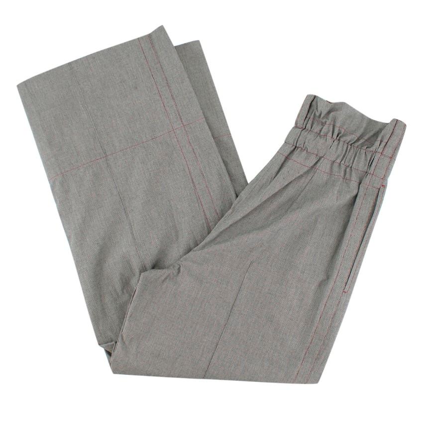 Mafalda Von Hessen Grey Paper Bag Trousers US 4 (Grau) im Angebot