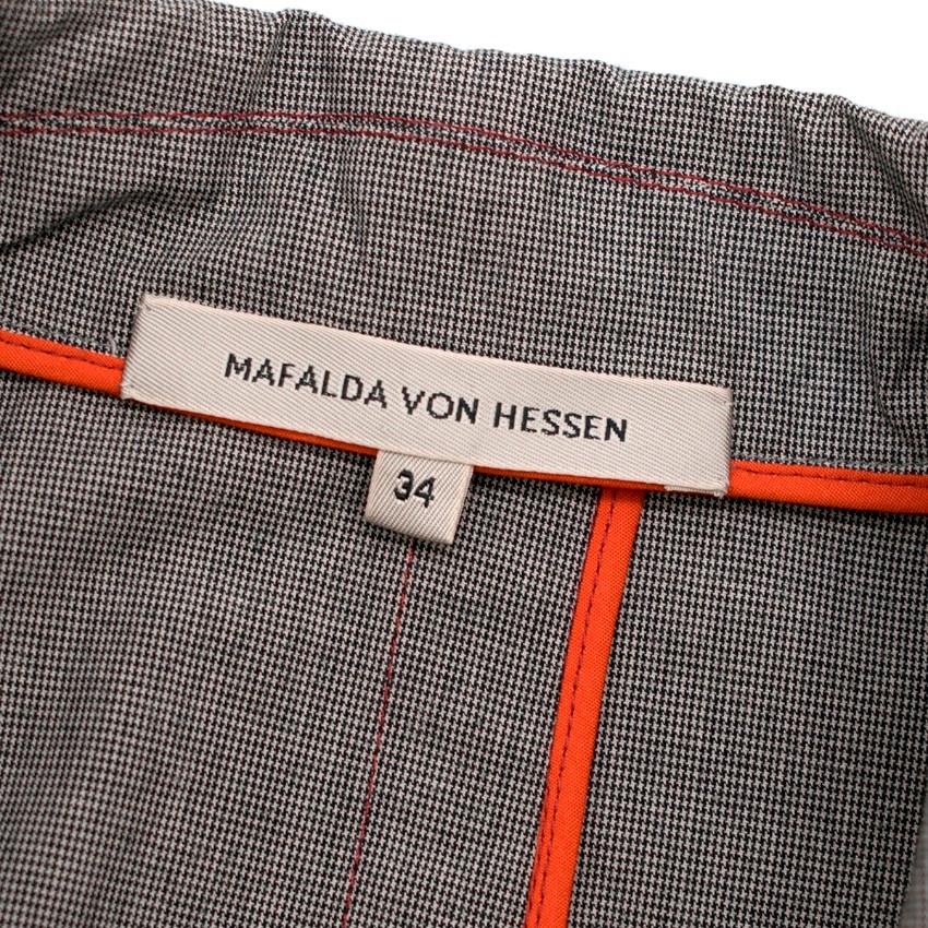 Women's Mafalda Von Hessen patch-pocket houndstooth cotton jacket US 2 For Sale