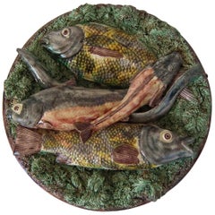 Mafra Palissy Majolica Fish Wall Plate