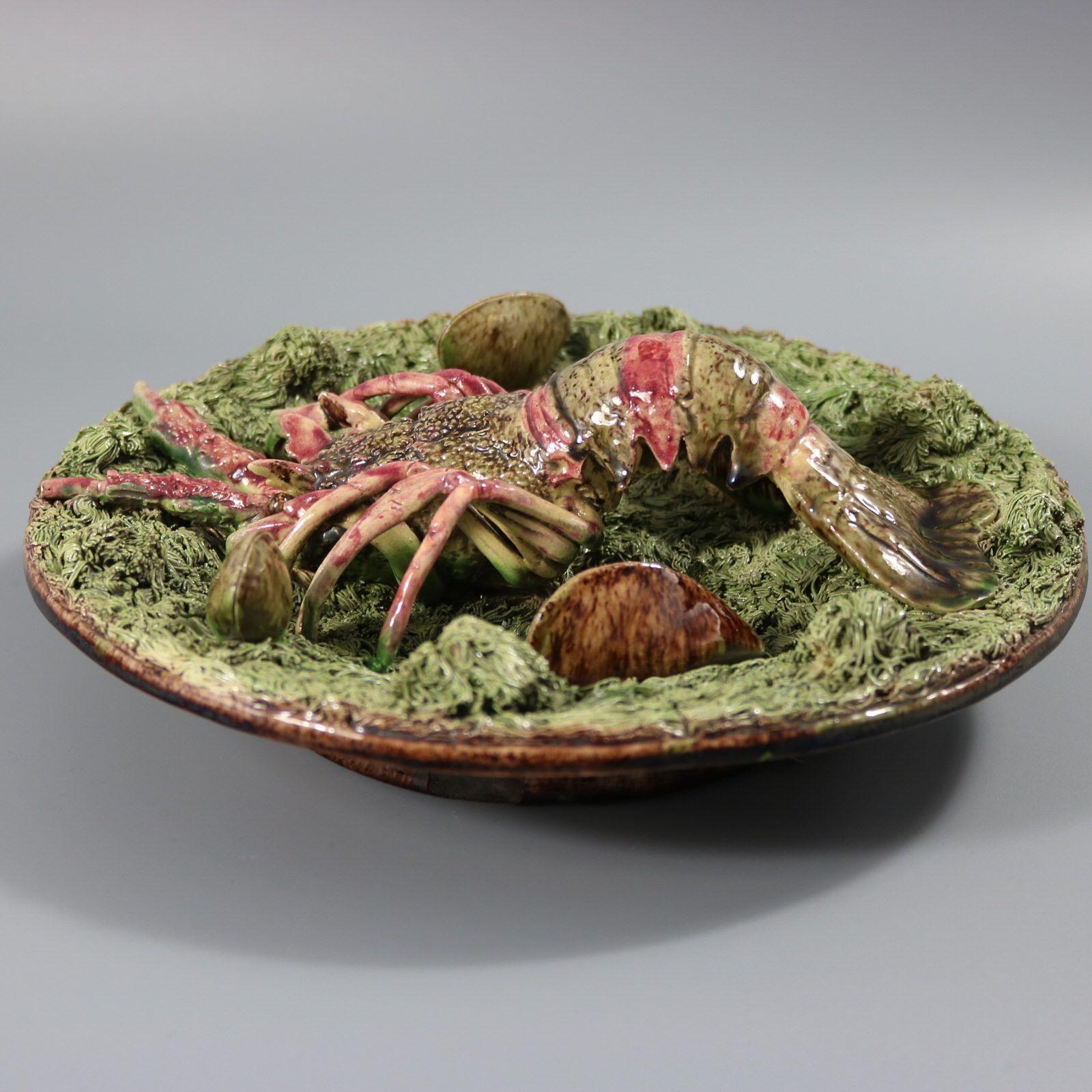 Mafra Palissy Majolica Lobster Plate For Sale 1