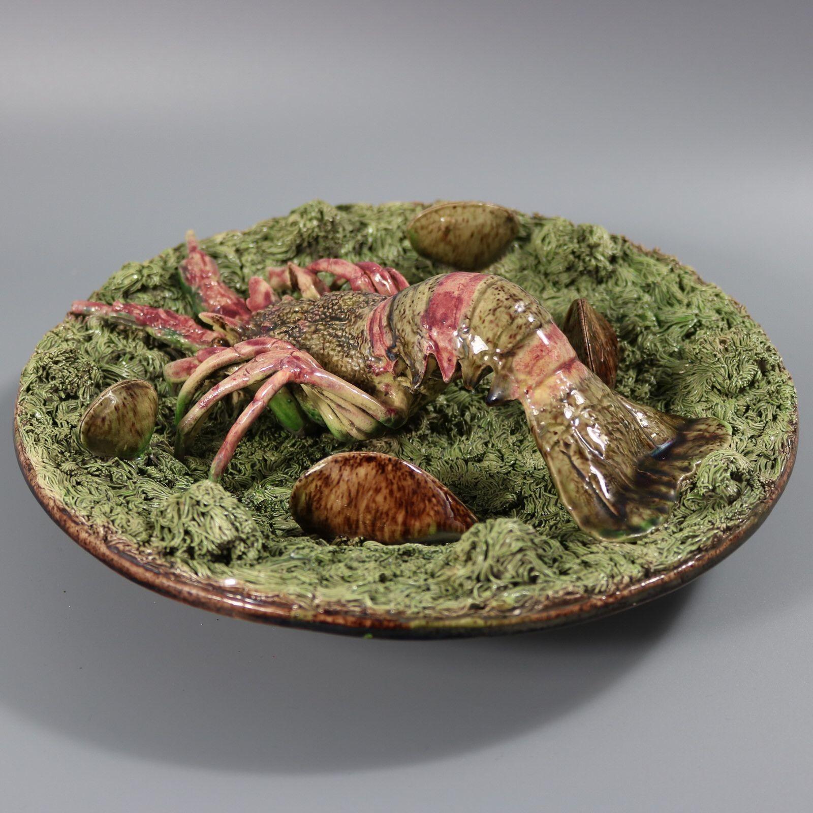 Mafra Palissy Majolica Lobster Plate For Sale 2