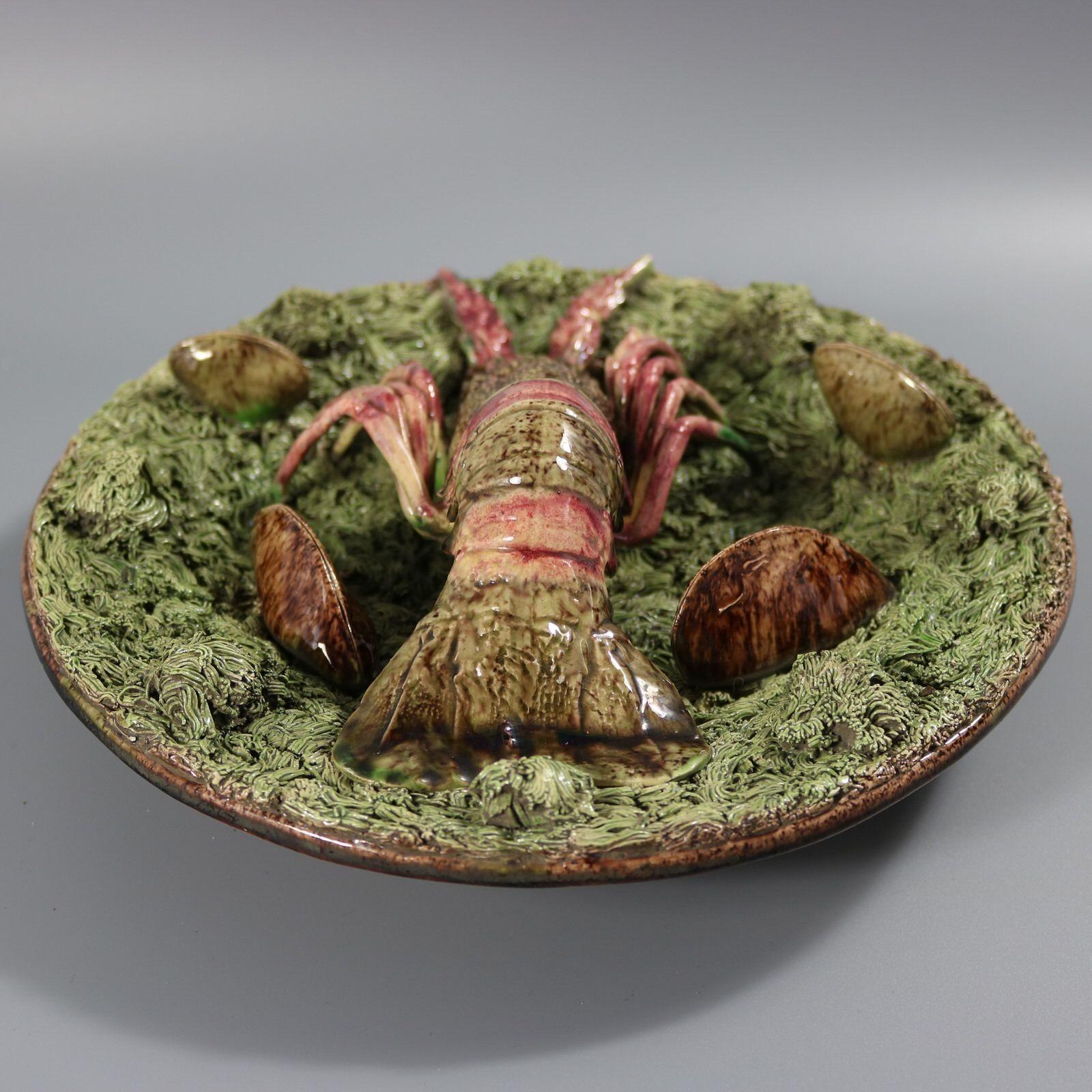 Mafra Palissy Majolica Lobster Plate For Sale 3