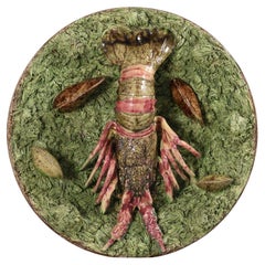 Plato Mafra Palissy Majolica Langosta