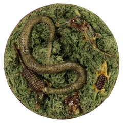Mafra Palissy Majolica Snake & Reptiles Wall Plate