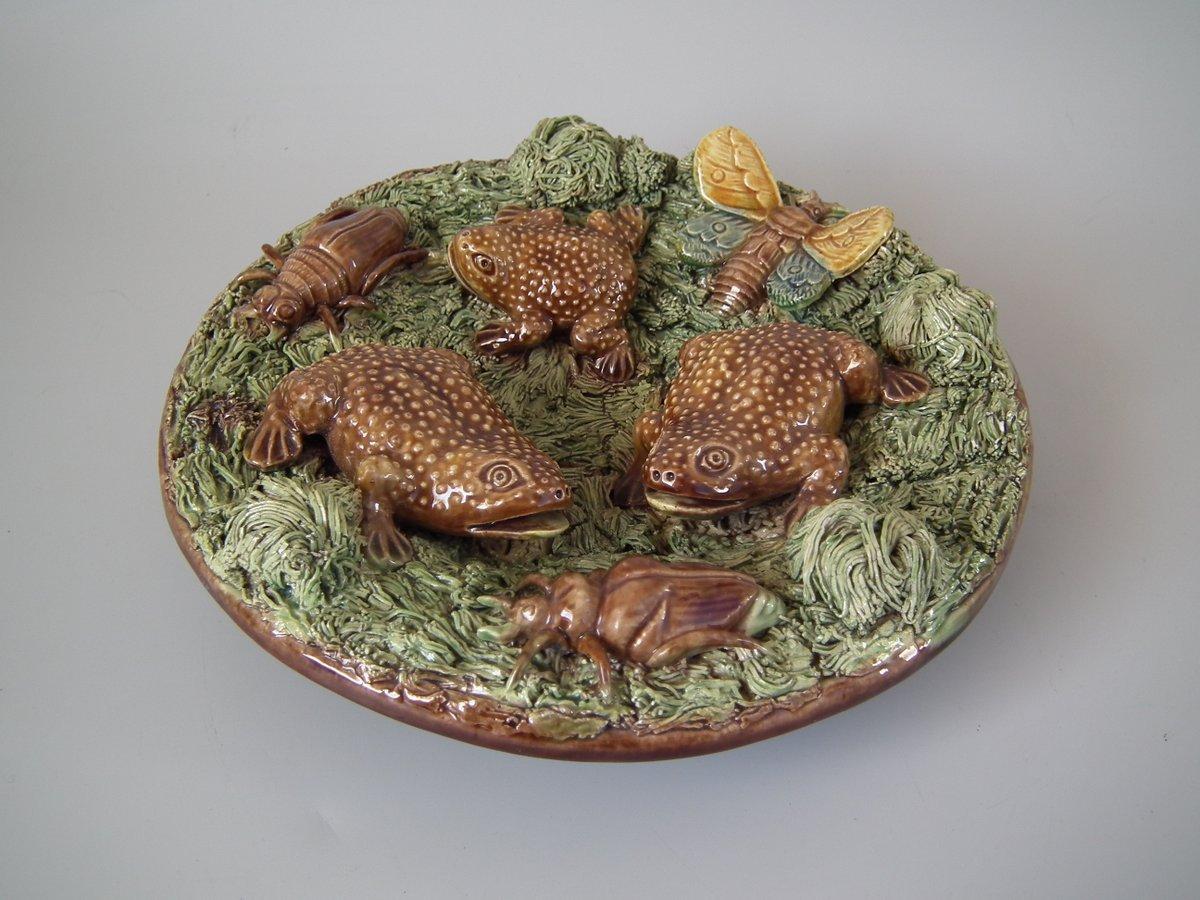 Mafra Palissy Majolica Toads Plate 2