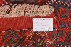 Vintage Shahsavan Mafrash Panel, Hand-Woven Wool, Central Asia, 1930s