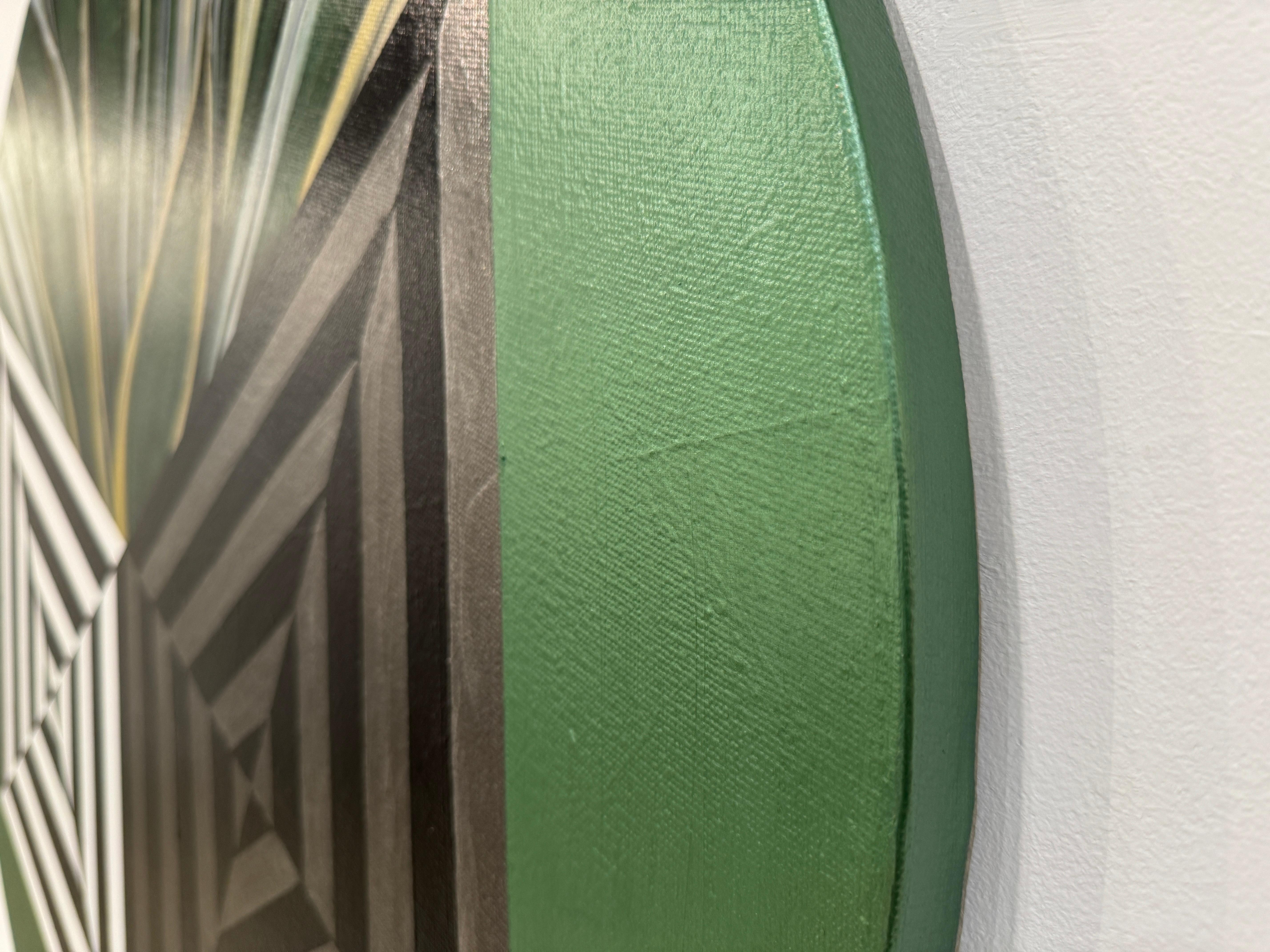Il mondo di piante, foglie e fiori di Sánchez abita un paesaggio denso di colori vivaci e motivi sensuali. Sánchez combina questi ambienti figurativi naturali con strisce e altre forme geometriche. Sebbene apparentemente in contrasto tra loro, il