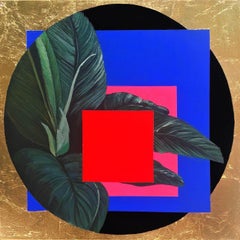 Quadro acrilico: "Albers on My Mind" -- Floreale e geometrico