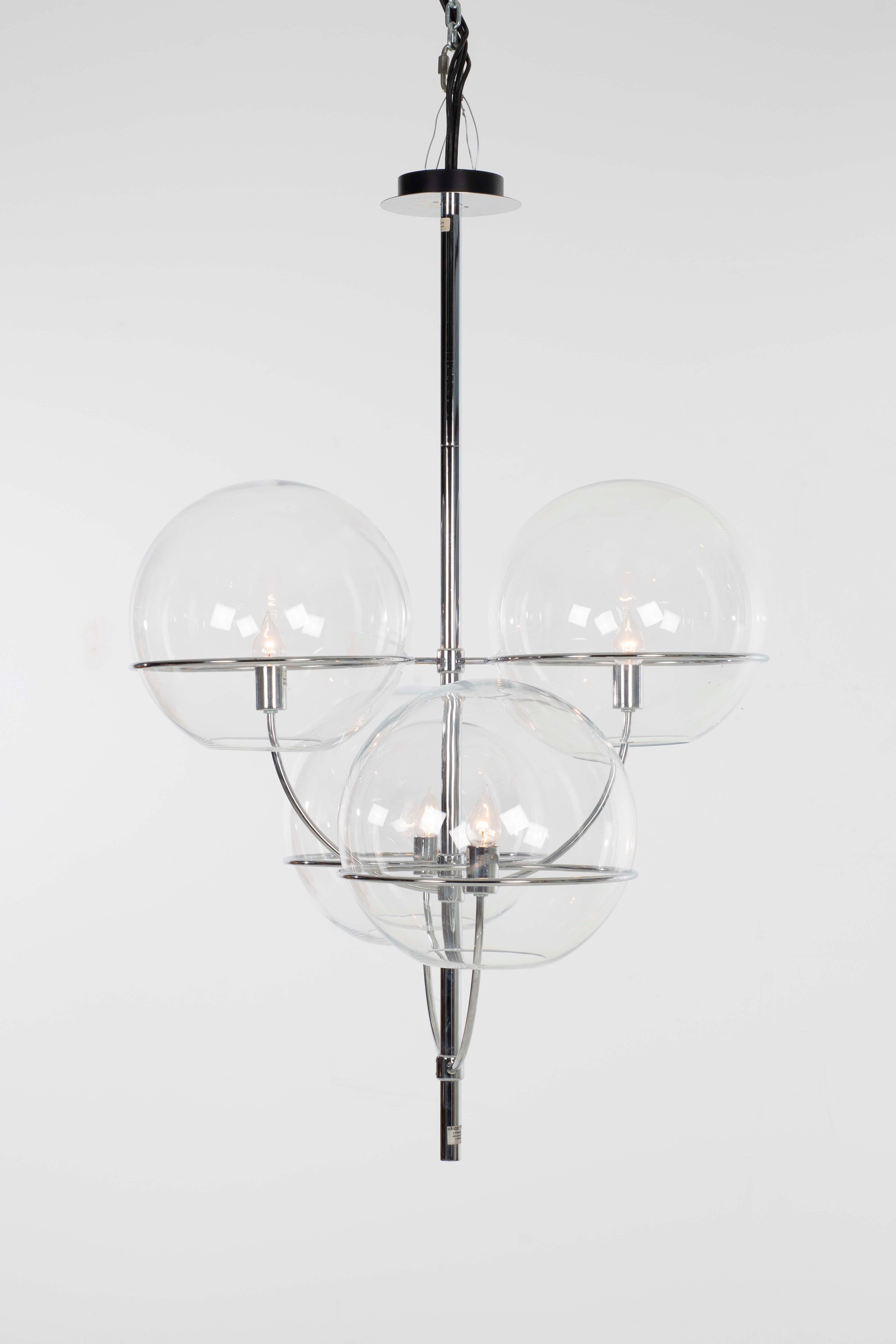 Plated Magastretti Chandelier For Sale