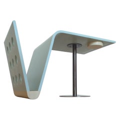 Magazine and Side Table in Midcentury Styte, Corian, Italy, 1990s
