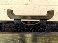 Magazine Holder in Black Cerused Oak