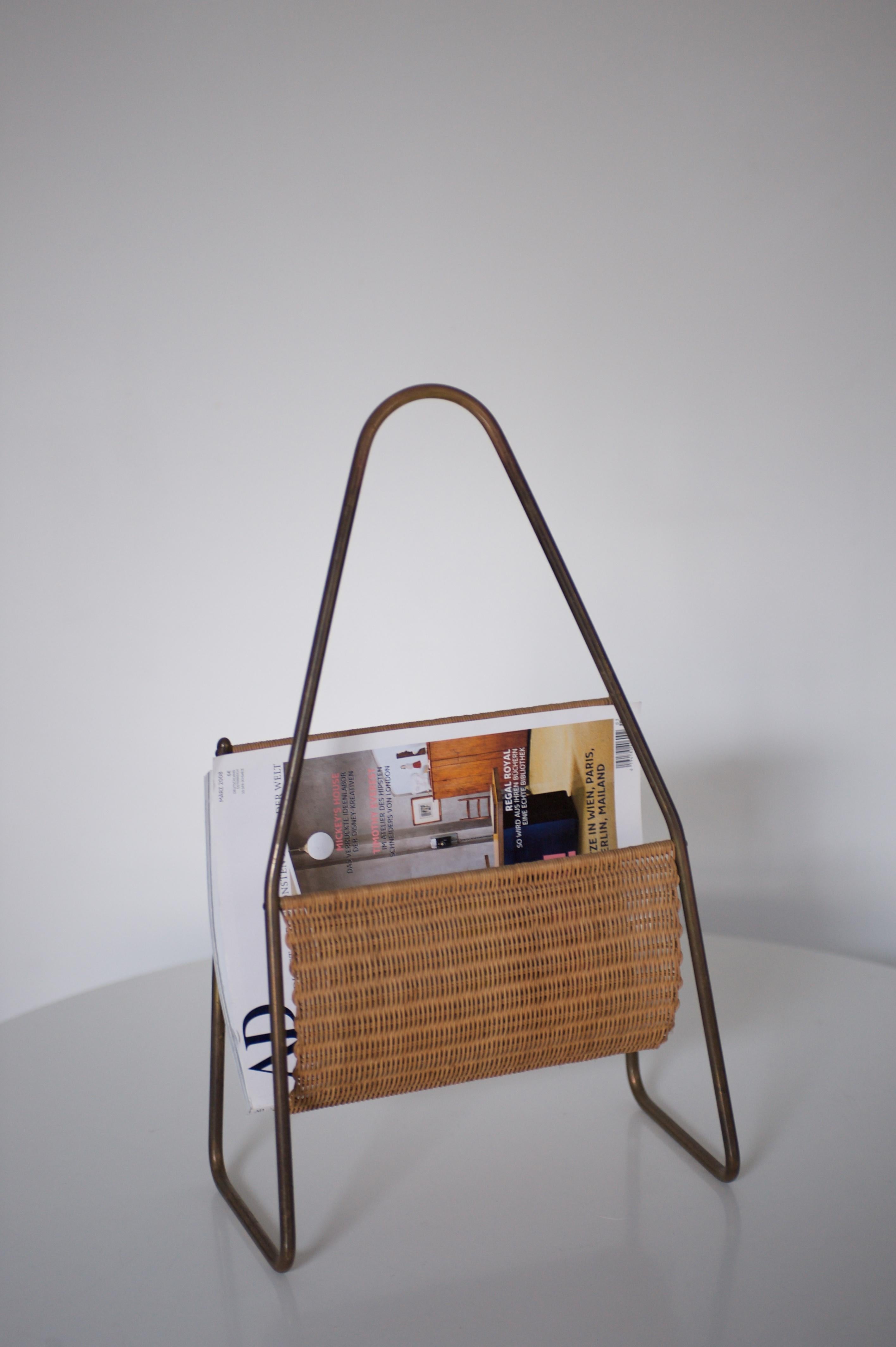Magazine / Newspaper Rack by Carl Auböck In Good Condition For Sale In Vienna, AT