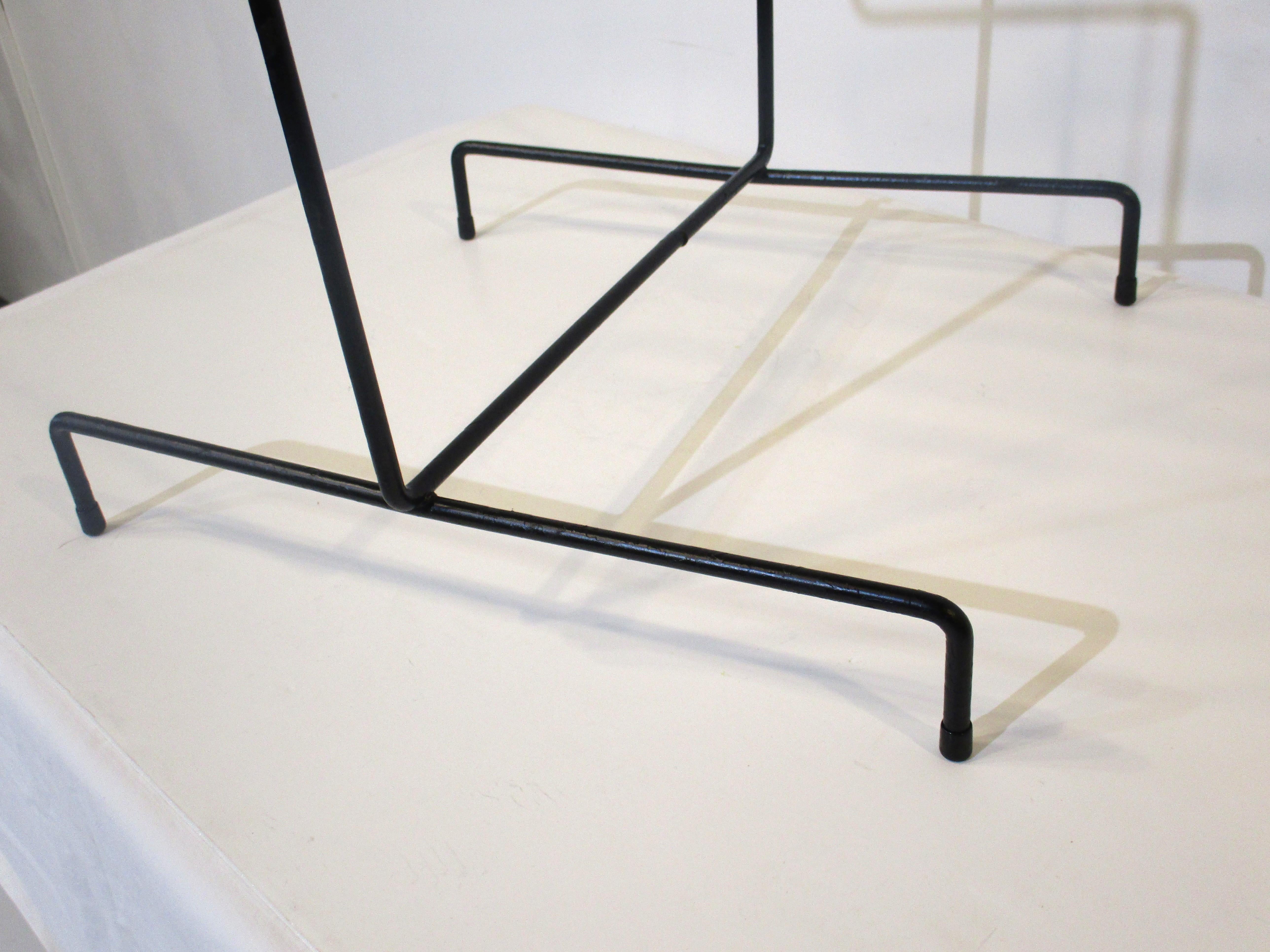 Metal Magazine Newspaper Rack in the Style of Tony Paul  For Sale
