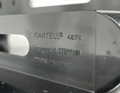 Magazine Rack Giotto Stoppino for Kartell Black Plastic Midcentury Italy 1970s