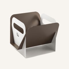 Modern Aluminum Magazine Rack DAILY ALUMINIUM by Limac Design