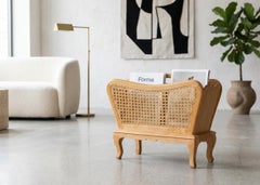 Magazine Rack in Oak and Cane, Danish design, 1960s