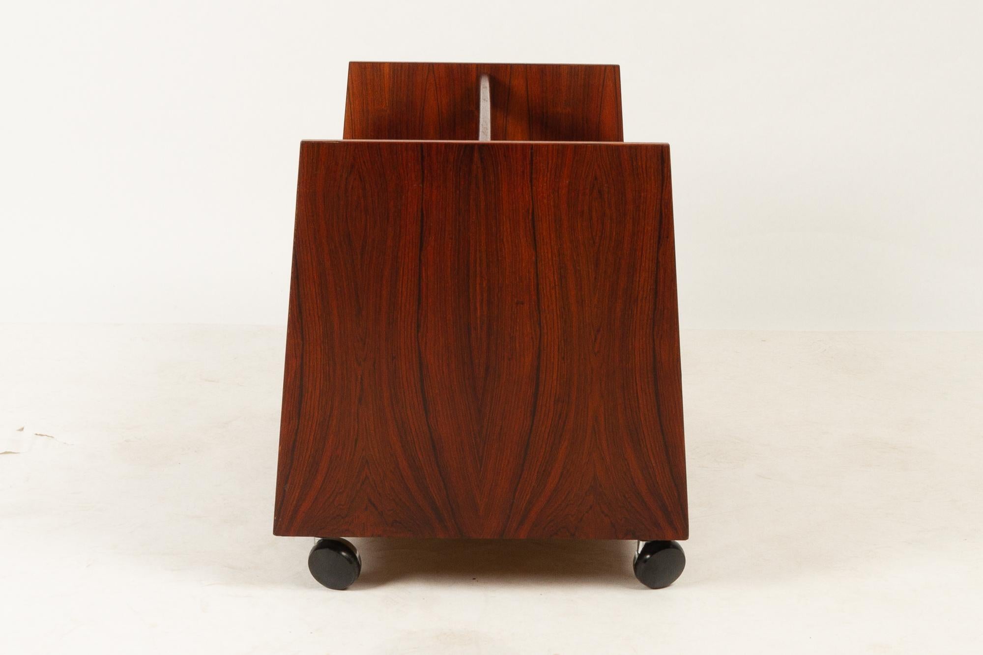 Mid-20th Century Magazine Rack in Rosewood by Rolf Hesland for Bruksbo, 1960s