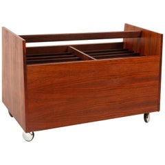 Vintage Magazine Rack in Rosewood by Rolf Hesland for Bruksbo, 1960s