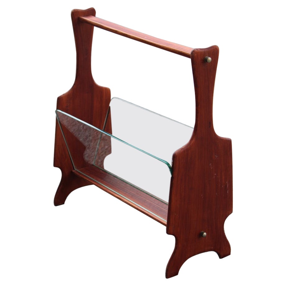 Portariviste in legno sagomato Midcentury Italian Design Cassina