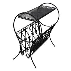 Magazine Rack in Twisted and Bent Iron